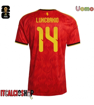 Belgio Dodi Lukebakio #14 Prima Maglia Mondiali 2026 Manica Corta